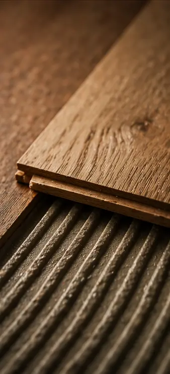 Holzfußboden mit sichtbarer Maserung